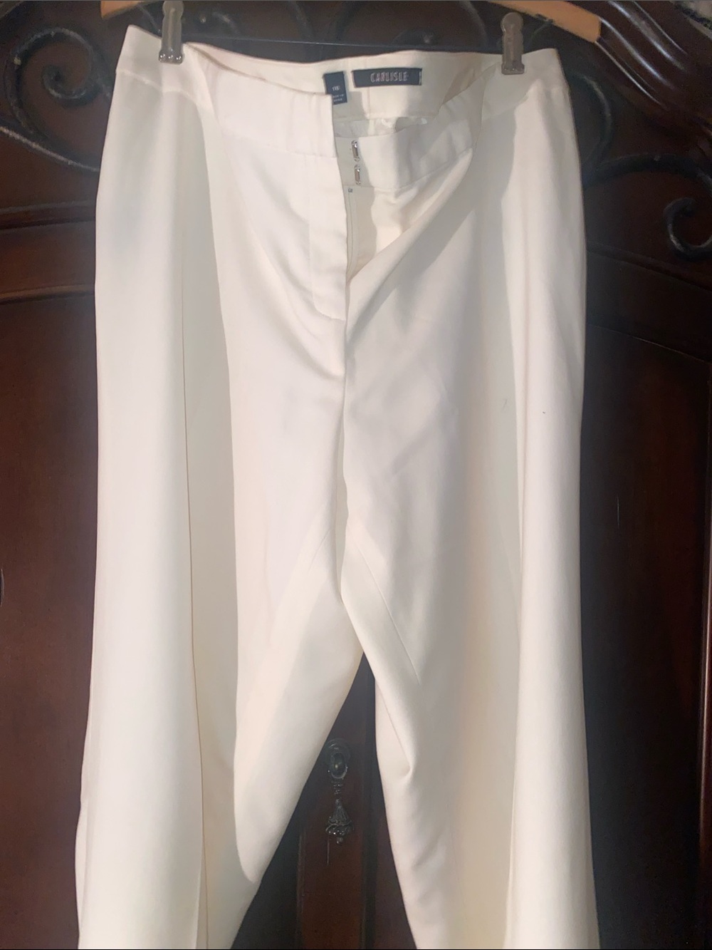 Carlisle Cream Straight-Leg Trousers